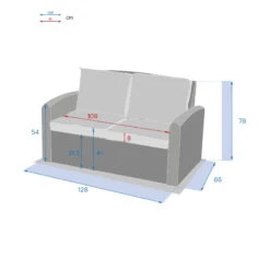 Canapé 2 Places Polynésia Havane Hespéride -Mobilier De Jardin canape 2 pl polynesia havane hesperide 2