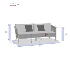 Canapé De Salon Extérieur 3 Places Embruns Hespéride 9 Canapé De Salon Extérieur 3 Places Embruns Hespéride -Mobilier De Jardin canape de salon exterieur 3 places embruns hesperide 3