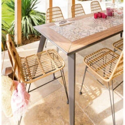 Chaise Extérieure Lambada Sésame & Graphite Hespéride -Mobilier De Jardin chaise exterieure lambada sesame graphite hesperide 2