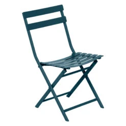 Chaise Métal Pliante Greensboro Bleu Pétrole Hespéride