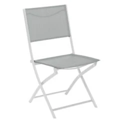 Chaise Pliante Modula Galet/blanc Hespéride
