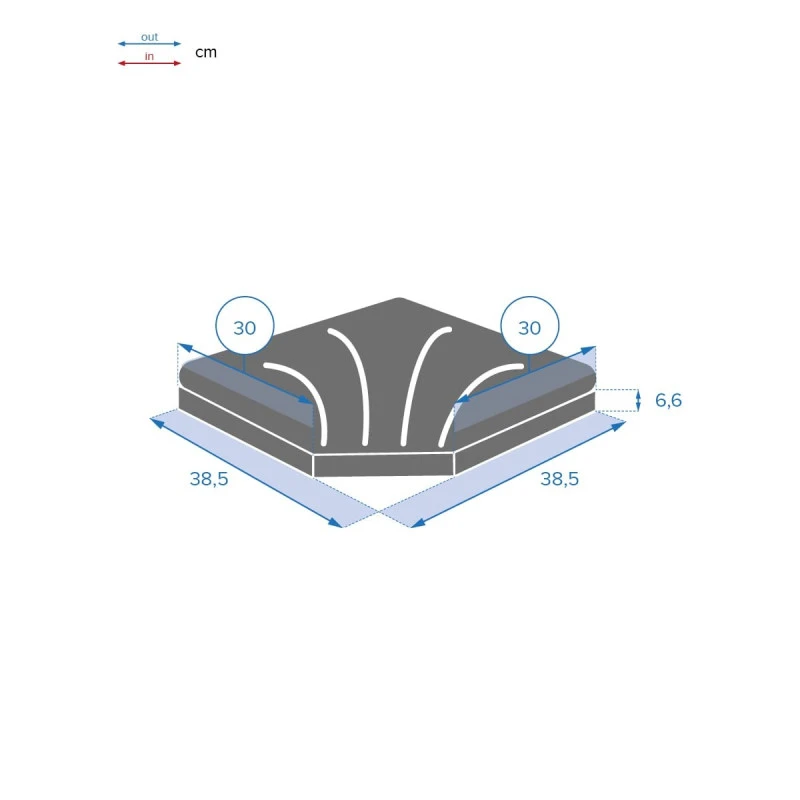 Dalle 15kg Pour Pied De Parasol En Croix Hespéride Noir 4 Dalle 15kg Pour Pied De Parasol En Croix Hespéride Noir – Image 4