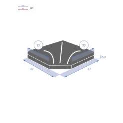 Dalle 25 Kg Pour Pied De Parasol En Croix Hespéride Noir -Mobilier De Jardin dalle 25kg pour pied de parasol en croix hesperide noir 3