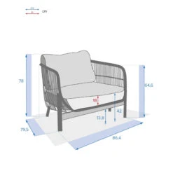 Fauteuil Extérieur 1 Place Deona Acacia Hespéride -Mobilier De Jardin fauteuil exterieur 1 place deona acacia hesperide 5