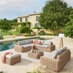 Méridienne Gauche De Salon Savinia Coloris Tahini Hespéride -Mobilier De Jardin meridienne gauche de salon savinia coloris tahini hesperide 2