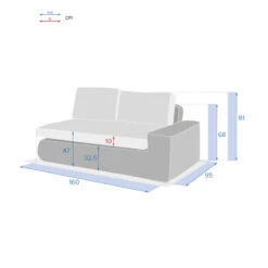Méridienne Gauche De Salon Savinia Coloris Tahini Hespéride -Mobilier De Jardin meridienne gauche de salon savinia coloris tahini hesperide 3