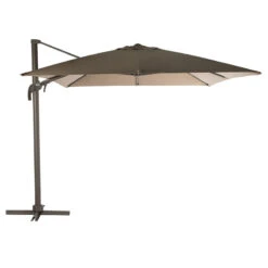 Mobilier De Jardin -Mobilier De Jardin parasol decentre elea inclinable 3x4 noisette hesperide 1