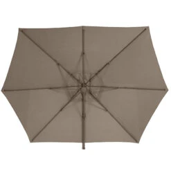 Parasol Décentré Eléa Inclinable Hexagonal Noisette Hespéride -Mobilier De Jardin parasol decentre elea inclinable hexagonal noisette hesperide 2