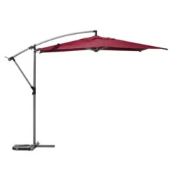 Mobilier De Jardin -Mobilier De Jardin parasol decentre rond manoa bordeaux hesperide 1