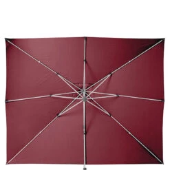Parasol Déporté Rectangulaire Equador Bordeaux Hespéride -Mobilier De Jardin parasol deporte rectangulaire equador bordeaux hesperide 4