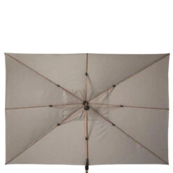 Parasol Déporté Rectangulaire Soly Honey Et Noisette Hespéride -Mobilier De Jardin parasol deporte rectangulaire soly honey noisette hesperide 2