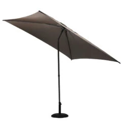 Parasol Droit Carré 2,5x2,5m Soya Taupe Hespéride -Mobilier De Jardin parasol droit carre 25x25m soya taupe hesperide 2