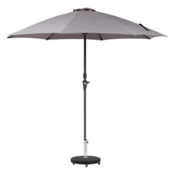 Mobilier De Jardin -Mobilier De Jardin parasol droit rond 27m sisko ardoise hesperide 1 1