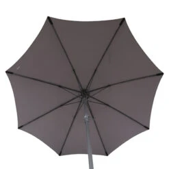 Parasol Droit Rond 2,7m Sisko Ardoise Hespéride -Mobilier De Jardin parasol droit rond 27m sisko ardoise hesperide 1 4