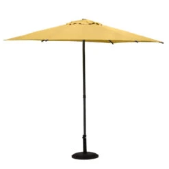 Mobilier De Jardin -Mobilier De Jardin parasol droit rond 27m soya jaune moutarde hesperide 1