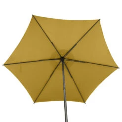 Parasol Droit Rond 2,7m Soya Jaune Moutarde Hespéride -Mobilier De Jardin parasol droit rond 27m soya jaune moutarde hesperide 4