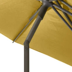 Parasol Droit Rond 2,7m Soya Jaune Moutarde Hespéride -Mobilier De Jardin parasol droit rond 27m soya jaune moutarde hesperide 5