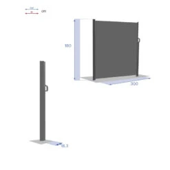 Paravent écran Antao Graphite Hespéride -Mobilier De Jardin paravent ecran antao graphite hesperide 1 6