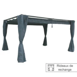 Rideaux Ardoises Pour Tonnelle Rectangulaire Palmeira Hespéride