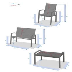 Salon De Jardin 4 Places Elyn Noisette / Blanc Hespéride -Mobilier De Jardin salon de jardin 4 places elyn noisette blanc hesperide 1 5