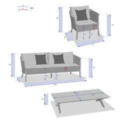 Salon De Jardin 5 Places Embruns Praline / Noisette Hespéride 12 Salon De Jardin 5 Places Embruns Praline / Noisette Hespéride -Mobilier De Jardin salon de jardin 5 places embruns praline noisette hesperide 1 2