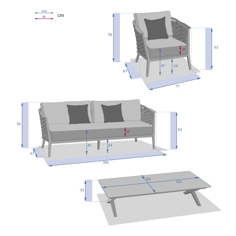 Salon De Jardin 5 Places Embruns Praline / Noisette Hespéride 3 Salon De Jardin 5 Places Embruns Praline / Noisette Hespéride – Image 3