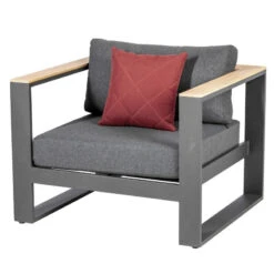 Salon De Jardin Emperia 5p En Aluminium Et Acacia Hespéride -Mobilier De Jardin salon de jardin emperia 5p en aluminium et acacia hesperide 4