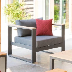 Salon De Jardin Emperia 5p En Aluminium Et Acacia Hespéride -Mobilier De Jardin salon de jardin emperia 5p en aluminium et acacia hesperide 6