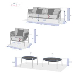 Salon De Jardin 5 Places Rubby Graphite Hespéride -Mobilier De Jardin salon de jardin rubby graphite premium hesperide 3