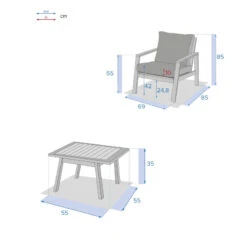 Salon Duo Extérieur Tiwi Acacia Hespéride -Mobilier De Jardin salon duo exterieur tiwi acacia hesperide 3