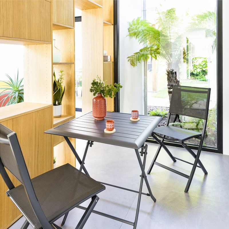 Table Alu Pliante Azua 2 Places Graphite Hespéride 2 Table Alu Pliante Azua 2 Places Graphite Hespéride – Image 2