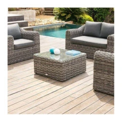 Table Basse Carrée Moorea Terre D'ombre Hespéride -Mobilier De Jardin table basse carree moorea terre ombre hesperide 2