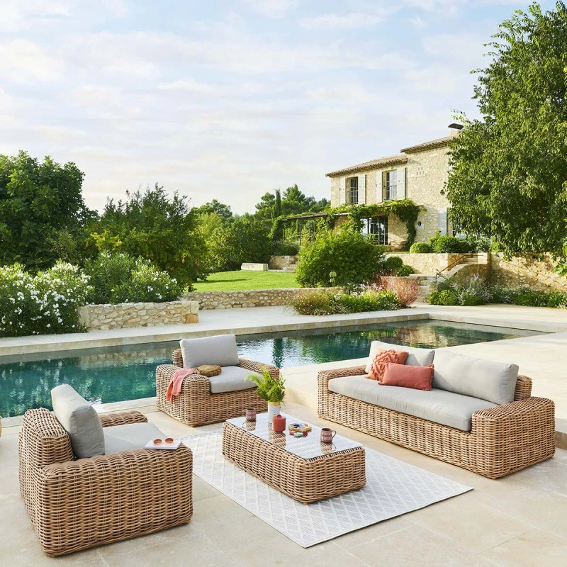 Table Basse Extérieure Rectangulaire Savinia Coloris Tahini Hespéride 3 Table Basse Extérieure Rectangulaire Savinia Coloris Tahini Hespéride – Image 3