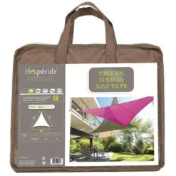 Toile Solaire 2x2x2m Curacao Taupe Hespéride -Mobilier De Jardin toile solaire 2x2x2m luxe hesperide curacao taupe 2