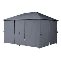 Tonnelle 3x4 M Santorini Gris Ardoise Hespéride 7 Tonnelle 3x4 M Santorini Gris Ardoise Hespéride -Mobilier De Jardin tonnelle hesperide santorini gris 2
