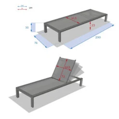 Transat Evasion Anthracite/graphite Hespéride -Mobilier De Jardin transat evasion anthracite graphite hesperide 3