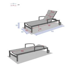 Transat Ocala Inclinable Jade/graphite Hespéride -Mobilier De Jardin transat ocala inclinable jadegraphite hesperide 5