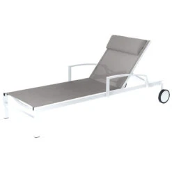 Transat Ocala Inclinable Noisette/blanc Hespéride -Mobilier De Jardin transat ocala inclinable noisetteblanc hesperide 2