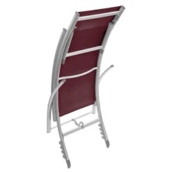 Transat Samba Pliable Et Empilable Bordeaux Hespéride -Mobilier De Jardin transat samba bordeaux hesperide 5