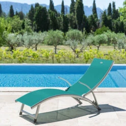 Transat Samba Pliable Et Empilable émeraude Hespéride -Mobilier De Jardin transat samba pliable et empilable coloris emeraude hesperide 2