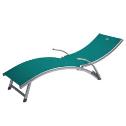 Transat Samba Pliable Et Empilable émeraude Hespéride -Mobilier De Jardin transat samba pliable et empilable coloris emeraude hesperide 3
