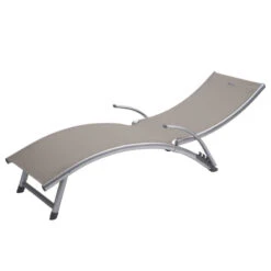 Transat Samba Pliable Et Empilable Taupe Hespéride -Mobilier De Jardin transat samba pliable et empilable taupe hesperide 4