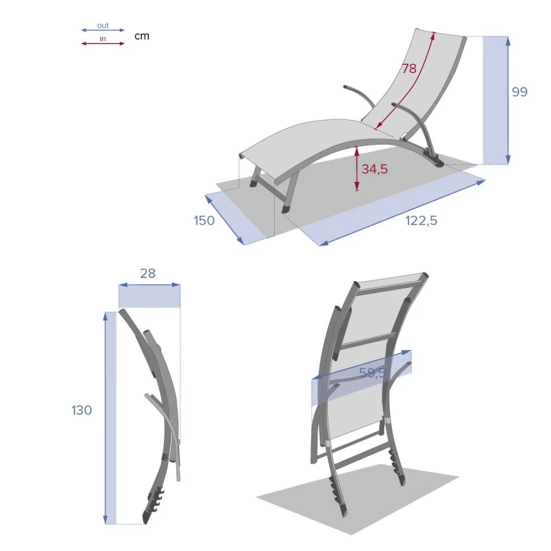 Transat Samba Pliable Noisette/graphite Hespéride 7 Transat Samba Pliable Noisette/graphite Hespéride – Image 7